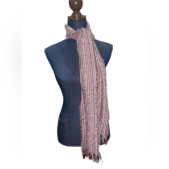 Kerry Woollen Mills Ireland 100% Lambswool Scarf Pink And Purple Toned. EUC - Picture 3 of 3